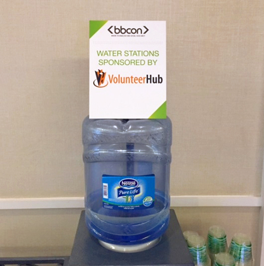 VolunteerHub sponsored a water station at bbcon 2016
